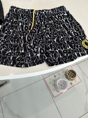 Men's overtime Black Graphic size M Shorts